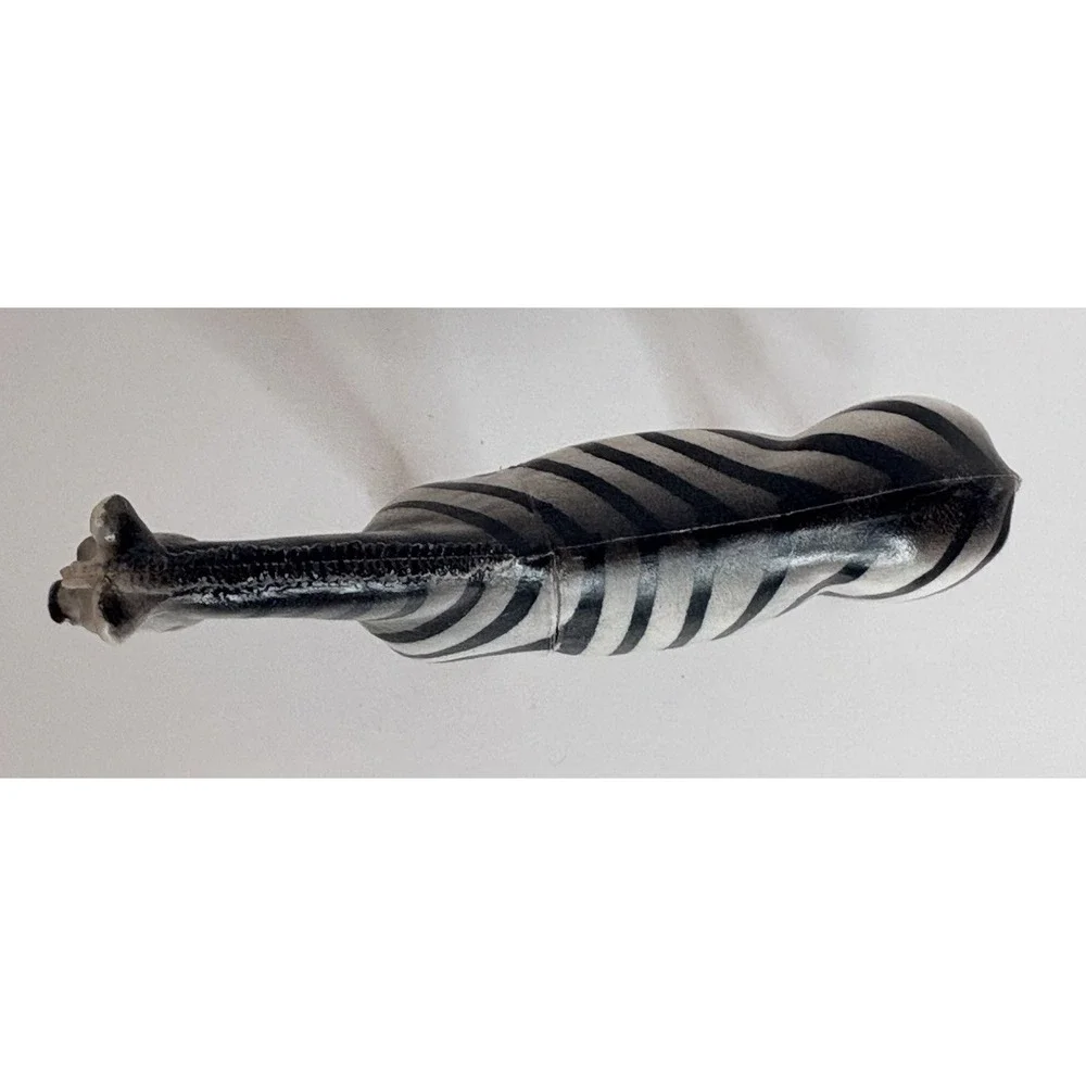 Vintage Plastic Zebra Figurine Toy Wild African Safari Animal Cake Topper